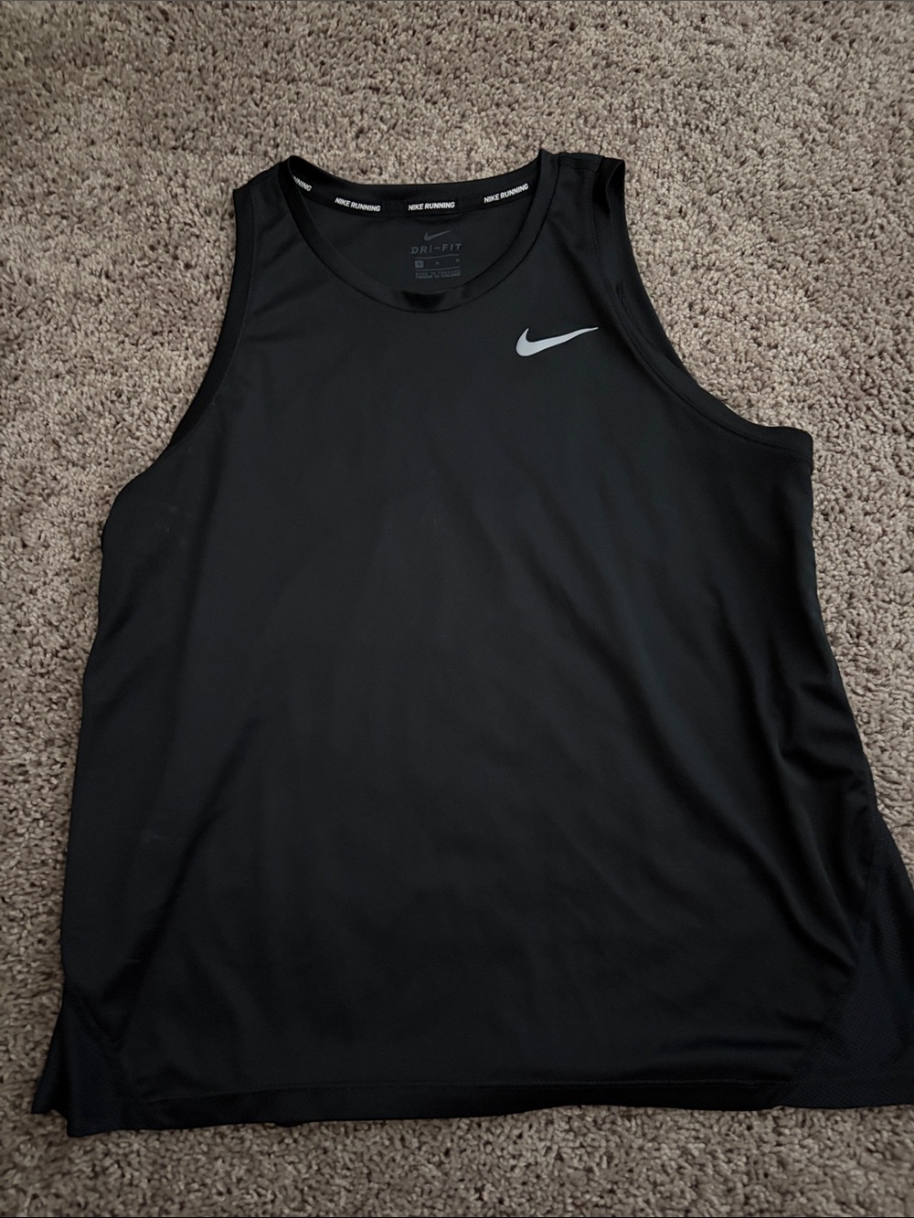 Nike women’s Black Dri-FIT Running Tank